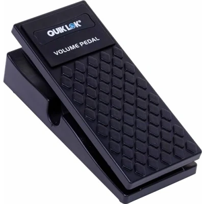 Immagine di QUIK LOK VP/26 11 Pedale VOLUME 1 IN/1 OUT Volume, Ingresso/1 Uscita Jack 6.3 mm, per Strumenti Musicali, Potenziometro Custom, Base in Metallo, 20 x 8,5 6 cm, Colore Nero