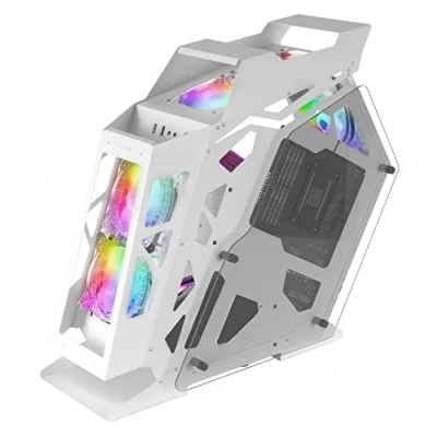 Immagine di Mars Gaming MC61 Bianco, Case PC Compatto Micro ATX, 4 Ventole 12 cm, ARGB Chroma, Doppio Finiestra Vetro Temperato
