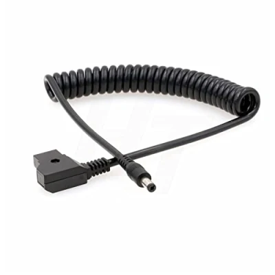 Immagine di HangTon D tap a DC Barrel 5.5 Cavo di alimentazione spirale da 2,1 mm per SmallHD DP6 Atomos Ninja Shogun 7 LILLIPUT Monitor V mount