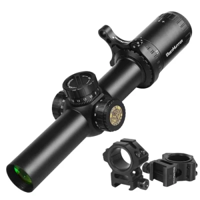 Immagine di WestHunter Optics HD 1.2 6x24 IR FFP Compact Riflescope, 30mm Tube First Focal Plane Tactical Shooting Scope with Illuminated 1/2 MOA Reticle Picatinny Kit B