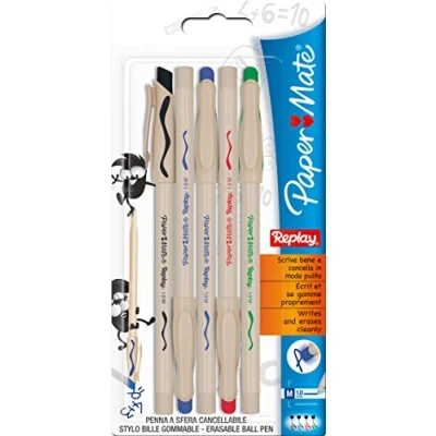 Immagine di Paper Mate Replay Penna a sfera cancellabile Lot de 5 Assortiment Fun