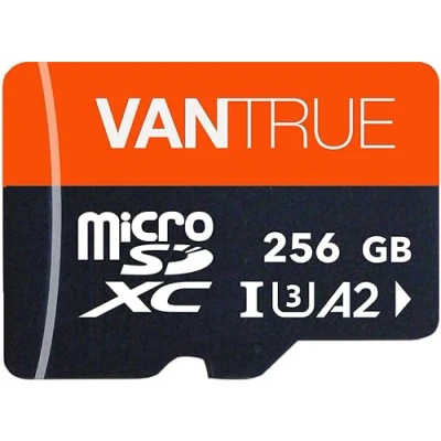Immagine di VANTRUE 256 GB Scheda di memoria microSD, UHS I U3 4 K, con adattatore, compatibile Dashcam, smartphone, tablet, Action Camera e telecamera sorveglianza (256G)