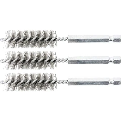 Immagine di BGS technic 3078 15 S Spazzola in acciaio, 3 pezzi Esagono da mm con attacco esagonale 6,3 (1/4&quot;)