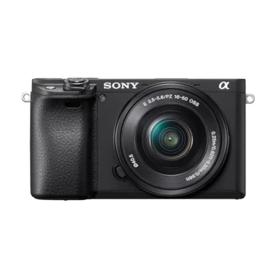 Immagine di Sony Alpha 6400 Kit Fotocamera Digitale Mirrorless con Obiettivo Intercambiabile SELP 16 50mm, Sensore APS C, Video 4K HDR, S log2, log3 e Hlg, ILCE6400AB + SELP16502B, Nero