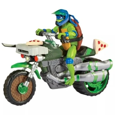 Immagine di Playmates TMNT: Mutant Mayhem Ninja Kick Cycle With Leonardo Figure