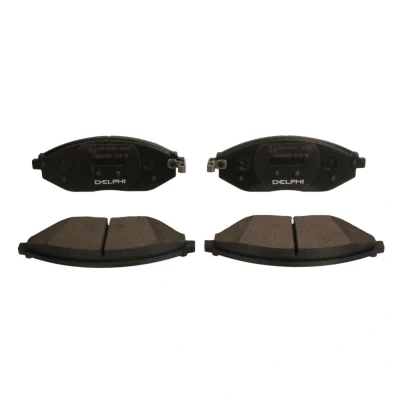 Immagine di DELPHI LP2218 Kit pastiglie freno con segnalatore acustico usura lamierino anticigolío senza accessori CHEVROLET: Spark