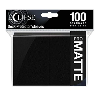 Immagine di Ultra Pro Eclipse Standard Matte Sleeves 100 Pack Jet Black, Colore Nero corvino, E 15613