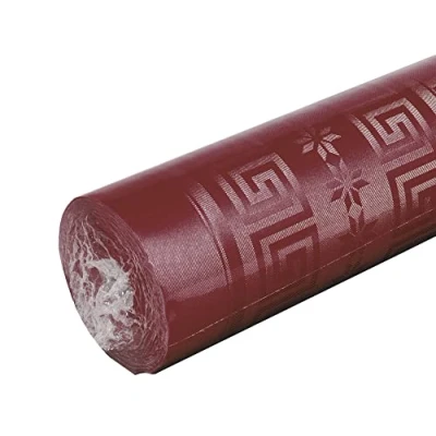 Immagine di Pro Nappe Cod. R485022I Tovaglia di Carta damascata in rotolo 1,18 x 50 Mt 166 coperti dal motivo universale, offre eleganza e sobrietà Colore bordeaux