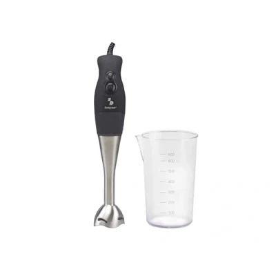 Immagine di BEPER BP.654 Frullatore a immersione,220 W, Acciaio inox, 2 lame acciaio, Doppia velocità,Bicchiere graduato 650 ml incluso,Cavo 1,20 cm,Impugnatura ergonomica,Nero