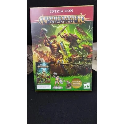 Immagine di Iniziare con Warhammer Age of Sigmar in Italiano Impara a collezionare, assemblare, dipingere e giocare le miniature Citadel Include: un Figlio Eterno della Tempesta Liberator Skaven Ratto