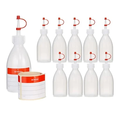 Immagine di 10x 100 ml bottiglia di plastica LDPE laboratorio guarnitura spray con punta dosaggio per cucina hobby