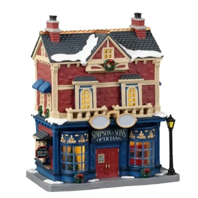 Immagine di Lemax Caddington Village Lighted Building: Simpson &amp; Sons Opticians, Multicolore, 35059