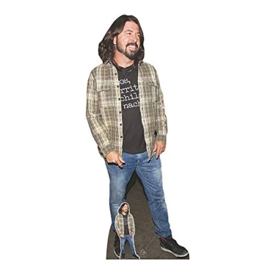 Immagine di Star Cutouts Dave Grohl Camicia a Quadri cartoncino Sagomato con Mini Tavolo, Multicolore