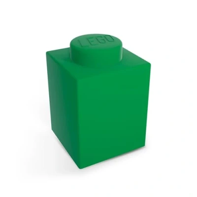 Immagine di LEGO Iconic 1x1 lampada mattone led in silicone Verde Con 8 colori che cambiano automaticamente e blocco manuale del colore (include 3 batterie AAA) altezza 116mm x larghezza 78mm