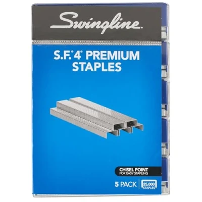 Immagine di Swingline Graffette, S.F. 4, Premium, lunghezza 1/4&quot;, 210/Strip, 5000/Box, confezione da 5 (35481)