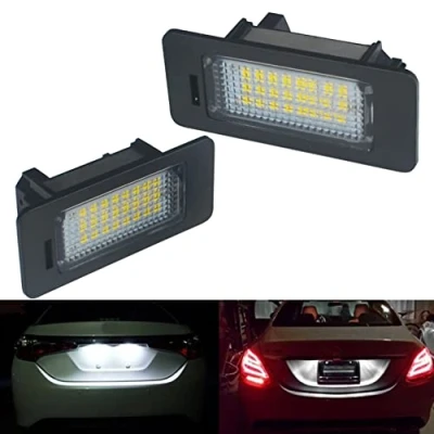 Immagine di FanPaYY Luce targa per E39 E60 E70 E90 E61 E71 E82 E88 E91 E92 E93, xeno bianco fanali posteriori 2 pezzi