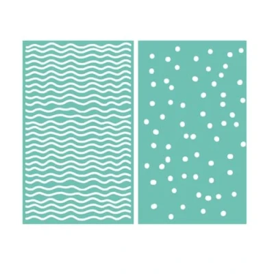 Immagine di Set di 2 Mini cartelle Embossing Summer Craftelier Texture per Scrapbooking e Artigianato Compatibile con Sizzix Big Shot, Minty Cut, Evolution, Revolution, 7,6 x 12,6 cm