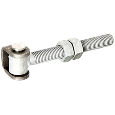 Immagine di Alberts 418373 Bandella per cancelli, con dadi, vite ad occhiello zincata a caldo, perno di collegamento e anello sicurezza in acciaio inox, Filettatura M20