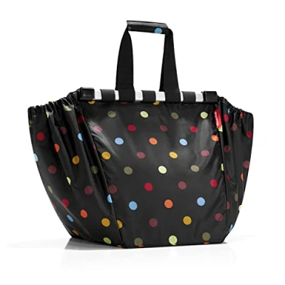 Immagine di Reisenthel easyshoppingbag Borsa Shopper Versatile e Spaziosa, Pratico Design da Appendere al Carrello Ripiegabile, Custodia, 30 L, Fantasia a Pois