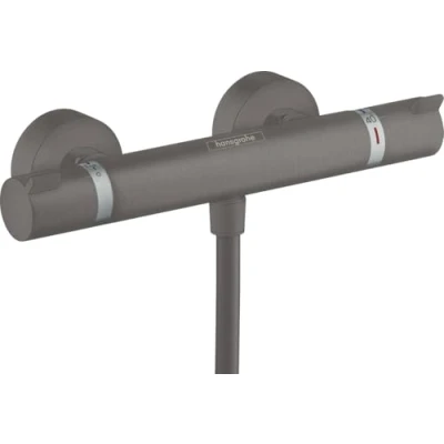 Immagine di hansgrohe Ecostat Miscelatore termostatico doccia esterno, cromo nero satinato, 13116340