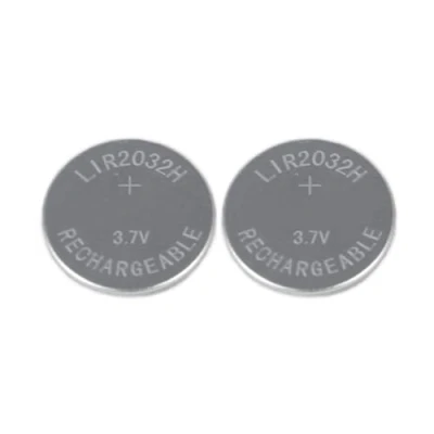 Immagine di Girafus LIR2032 Pila a bottone ricaricabile sostituisce CR2032, 3,7 V, 70 mAh, per scheda madre, chiavi auto, trasmettitori (2 X LIR2032)