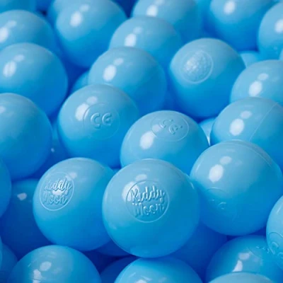Immagine di KiddyMoon 100 ∅ 6CM Palline Morbide Colorate per Piscina Bambini Fatto in EU, Azzurro