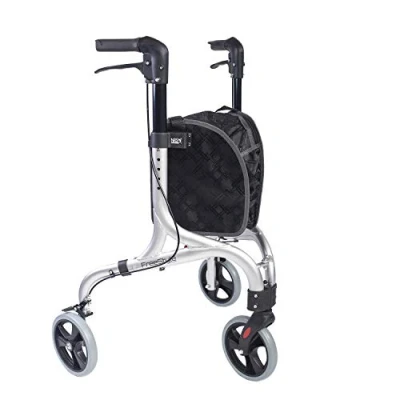 Immagine di NRS Healthcare Freestyle Rollator a 3 ruote, ultra leggero, 5 kg, colore argento, P23063