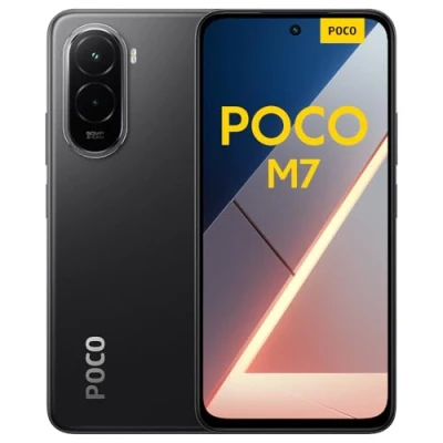 Immagine di POCO M7, Smartphone 8+256GB, Display FHD+ da 6,9&quot; 144Hz, Snapdragon 685, Doppia fotocamera AI 50MP, Batteria 7000mAh, Garanzia di 2 anni, Nero, Caricabatterie non incluso