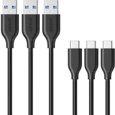 Immagine di Anker [Confezione da 3 Cavi] Powerline USB C A 3.0 (90cm) Garanzia Vita Super Resistente per i Dispositivi Dotati di Tipo tra Cui MacBook, ChromeBook Pixel, Nexus, OnePlus 2 e Altri