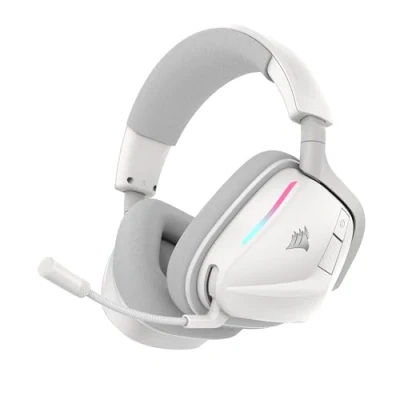Immagine di Corsair VOID v2 Cuffie da Gioco Wireless con Bluetooth per PC, PS5, PS4, Switch e Dispositivi Mobili Dolby Atmos, Batteria 70 Ore, Dual Wireless, Ricarica Rapida Bianco