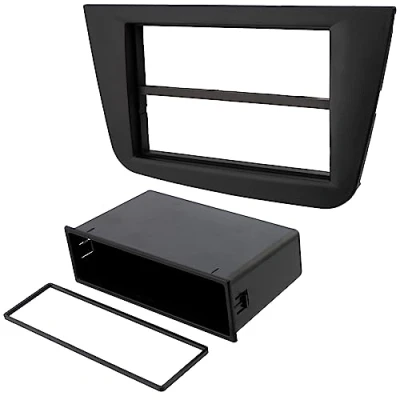Immagine di AERZETIX C24514 Mascherina telaio adattatore 2 ISO per autoradio in plastica compatibile con Seat Altea 2004+, XL 2006+, Toledo 2004 2009