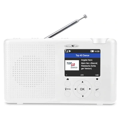 Immagine di Reflexion TRA23i/WH Radio Internet da tavolo Internet, DAB+, DAB, FM Bluetooth, Internetradio, ricaricabile Bianco