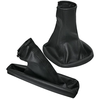 Immagine di Aerzetix C57723 Cuffia soffietto per leva del cambio e freno a mano compatibile con Opel Vectra B dal 1995 al 2002 colore: nero in pelle sintetica