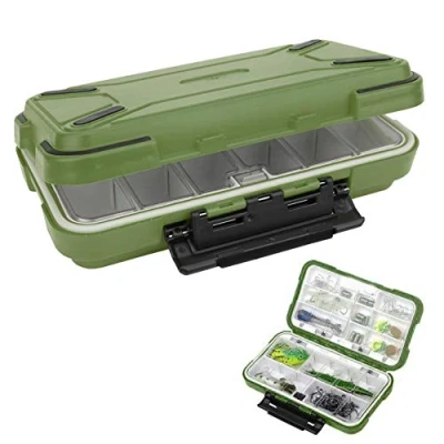 Immagine di RiToEasysports Scatola di Attrezzatura da Pesca Contenitore stoccaggio per la Impermeabile in ABS Accessori Esche e Ganci(Verde)