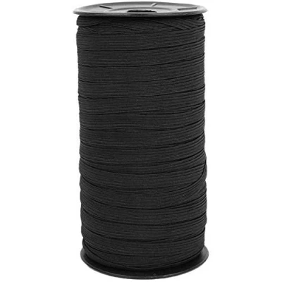 Immagine di HEEPDD Cavo Elastico, 8 mm 100 Yard Maglia Elastica Pesante con Elastico Bobina Corda Fai da Te Accessorio Cucito per Abbigliamento(Nero)