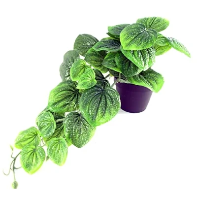 Immagine di Leaf Design UK Pianta artificiale realistica, 35 cm, in vaso verde