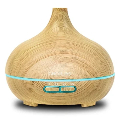 Immagine di Cecotec Umidificatore e Diffusore di Aromi ad Ultrasuoni con Timer Pure Aroma 300 Yang 10 W, ml, fino a 6 ore, 7 colori LED, funzione aromaterapia, ultra silenzioso