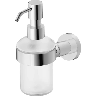 Immagine di Duravit Codice D Dispenser di Sapone, VetroOttone, Finitura cromata, 69x145x220 mm