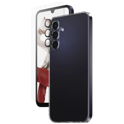 Immagine di PanzerGlass 3 in 1 Bundle Edge2Edge Glass + Case Lens Custodia kit vetro di protezione Samsung Galaxy A15, A15 5G