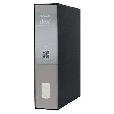 Immagine di Esselte Dox 2 Raccoglitore a Leva Formato Protocollo D8, A4, Grigio, Confezione da 6 Pezzi