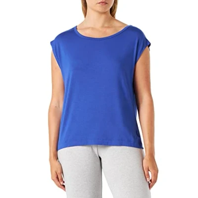 Immagine di calvin klein S/S Wide Neck 000QS6794E Magliette a Maniche Corte, Blu (Clematis), L Donna