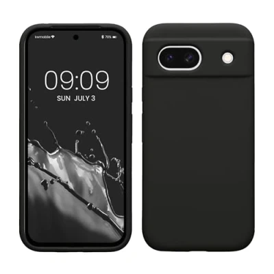 Immagine di kwmobile Cover per Google Pixel 8a Custodia Back Case Smartphone in Silicone TPU Protezione Gommata nero matt