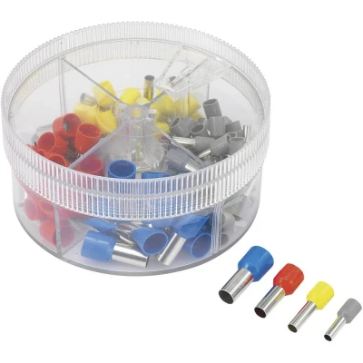 Immagine di Assortimento di capicorda 4 mm² 16 grigi, gialli, rossi, blu Conrad Components 739966, 100 pz.