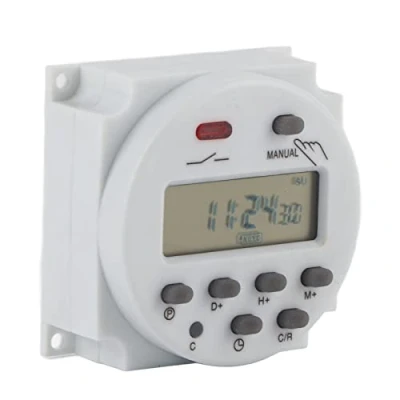 Immagine di Akozon Timer Digitale Programmabile, Interruttore Settimanale LCD per Microcomputer 17 n &amp; off Relay Guida DIN(220V)