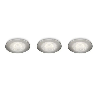 Immagine di Philips Lighting 591001716 Sceptrum Set di 3 Faretti a LED da Incasso, Acciaio