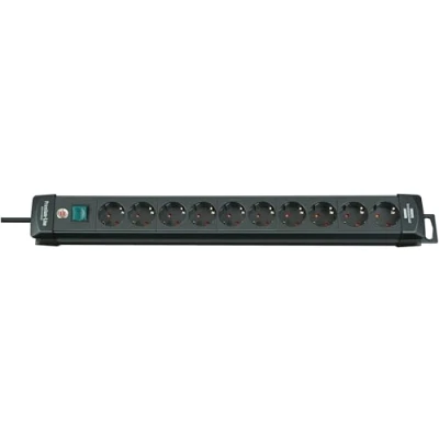 Immagine di Brennenstuhl 1951100100 Multipresa con interruttore 10 scomparti Nero Schuko 1 pz.