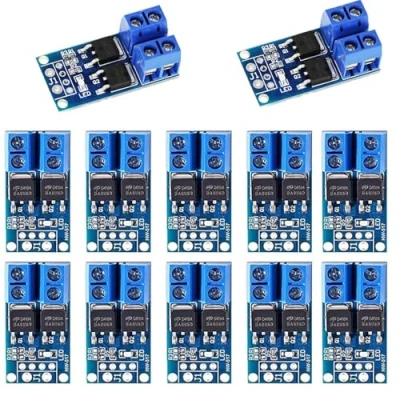 Immagine di 12 pezzi DC 5 V 36 400 W FET Trigger Switch Drive Module Board Dual Mosfet Modulo Driver High Performance Switching PWM Regolatore Pannello per Ar duino