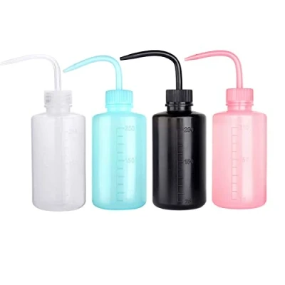 Immagine di flacone di lavaggio sicurezza in plastica da 250 ml, 4 colori laboratorio con etichette a bocca stretta e squame, squirt per irrigazione succulenta piante fiori, confezioni