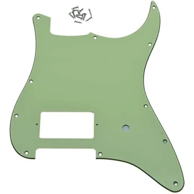 Immagine di Dopro Battipenna per chitarra a 11 fori ST Strat One Humbucker FD Delonge verde menta 3 strati