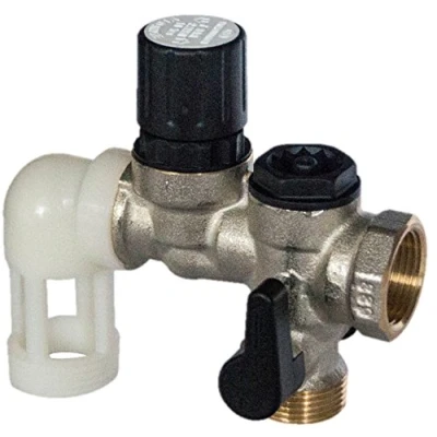 Immagine di Comap 889216 Gruppo di Sicurezza 889 Inox ad Angolo per scaldabagno Cumulus 20 x 27 o 3/4&quot;, Grau